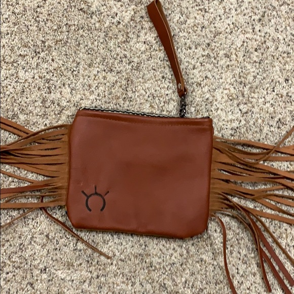 Pendleton/leather Wristlet - Picture 2 of 3